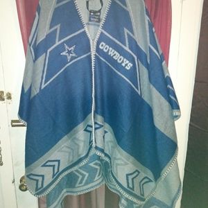 Dallas Cowboy Whipstitch Poncho